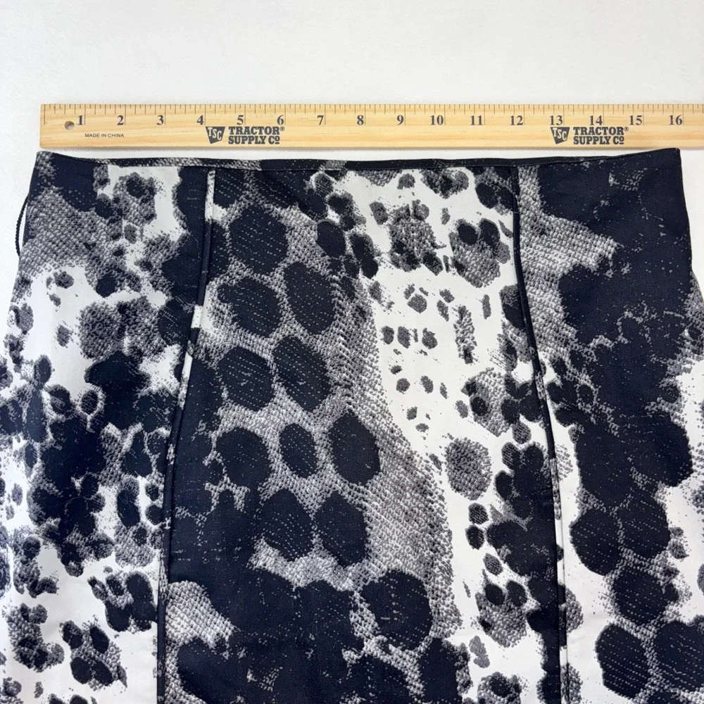 Worthington‎ Petite Women's Pencil Skirt 14P Black Gray Abstract Career Business